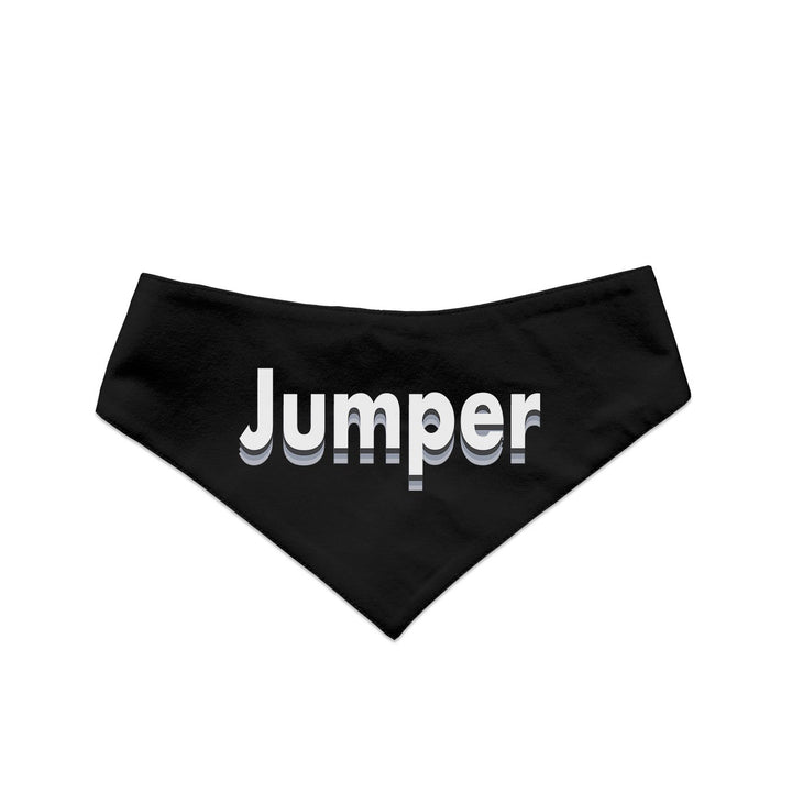 "Jumper" Printed and Striped Reversible Bandana for Cats