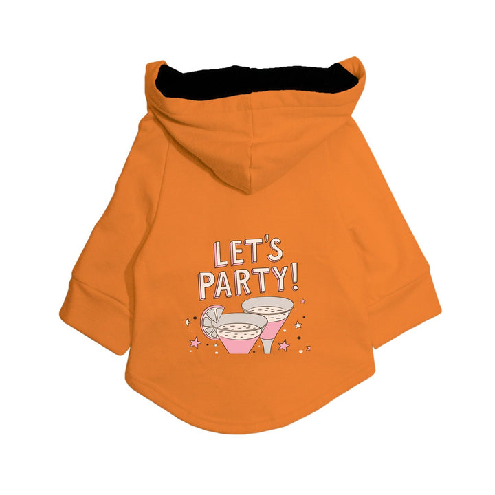 "Let's Party" Printed Dog Hoodie Jacket