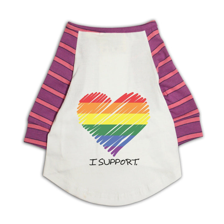 "LGBTQ - 1" Striper Raglan Dog Streetwear Tee