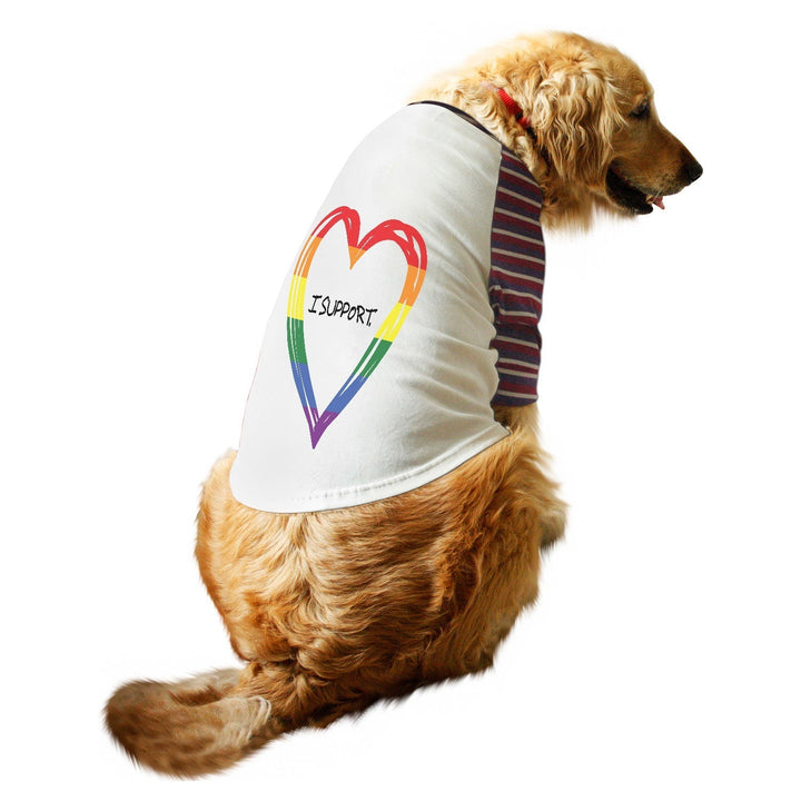 "LGBTQ - 2" Striper Raglan Dog Streetwear Tee