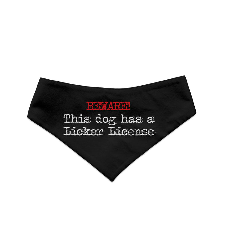 "Licker License" Printed Reversible Bandana for Dogs