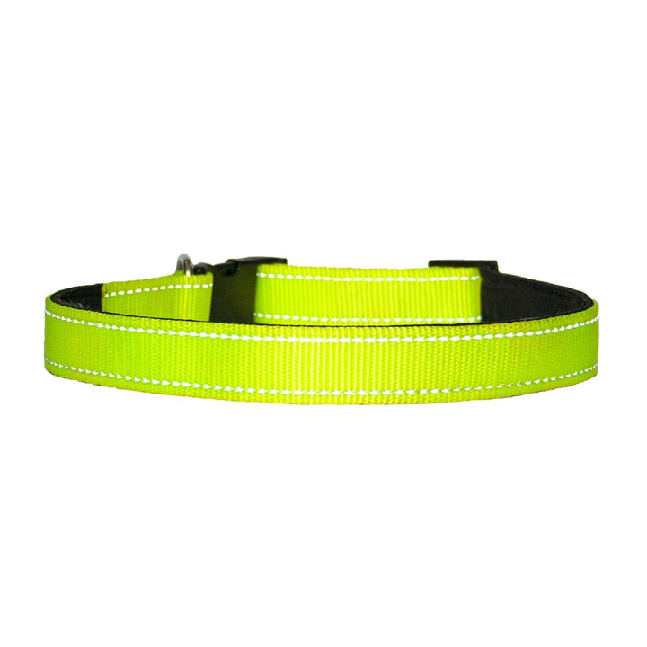 Neon Reflective Nylon Adjustable Collar for Dogs