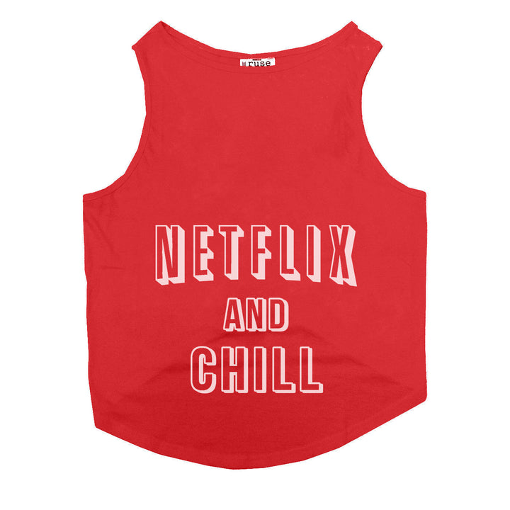 "Netflix And Chill" Night Glow Printed Cat Tee