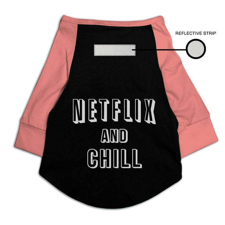 "Netflix And Chill" Night Glow Raglan Dog Tee | Visibilitee Collection
