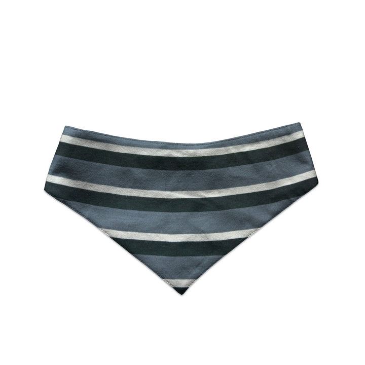 "Pooper" Printed and Striped Reversible Bandana for Cats