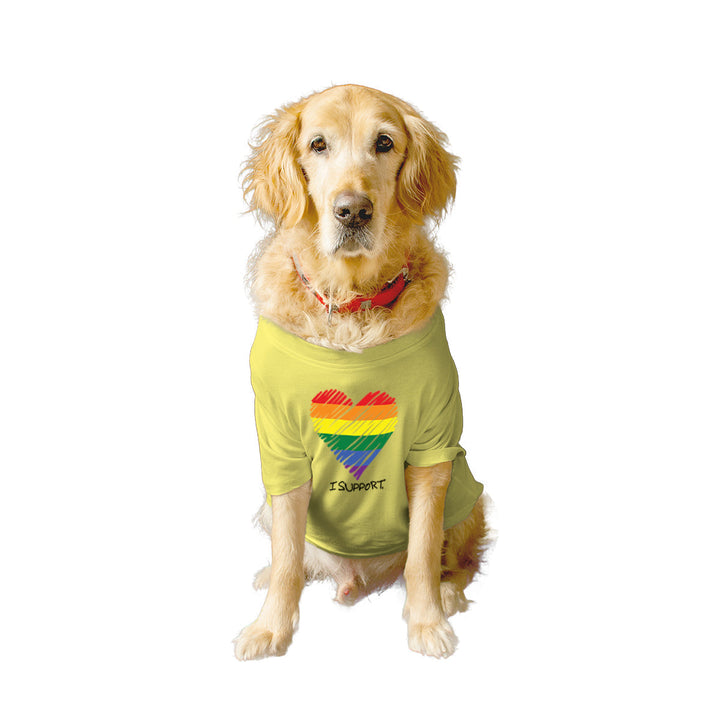 Ruse Basic Crew Neck "LGBTQ-1" Printed Half Sleeves Dog Tee