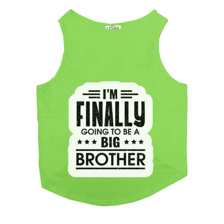 Ruse "Finally Going to be a Big Brother" Printed Tank Cat Tee