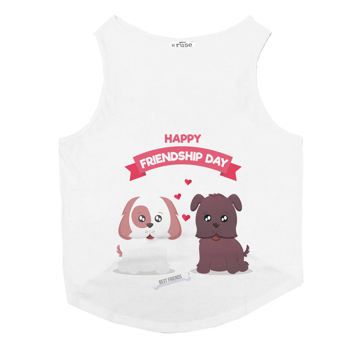 Ruse "Happy Friendship Day" Printed Tank Dog Tee