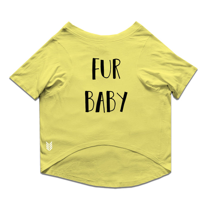 Ruse Summer Twinning Basic Crew Neck "Fur Baby and Mama" Printed Half Sleeves Dog and Unisex Pet Parent Tees Set