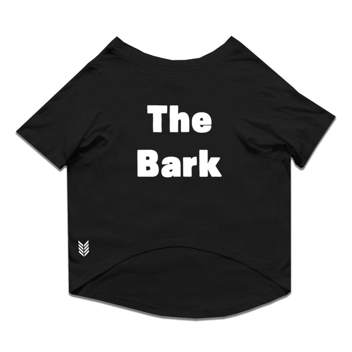 Ruse Summer Twinning Basic Crew Neck "The Bark and The Bite" Printed Half Sleeves Dog and Unisex Pet Parent Tees Set