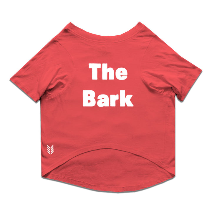 Ruse Summer Twinning Basic Crew Neck "The Bark and The Bite" Printed Half Sleeves Dog and Unisex Pet Parent Tees Set