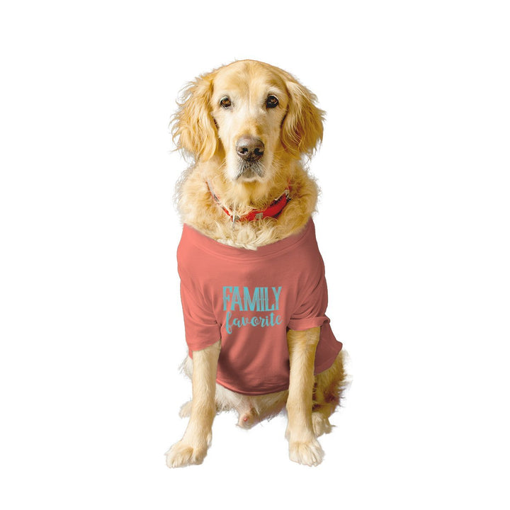 Ruse Twinning Basic Crew Neck "Family Favourites" Printed Half Sleeves Dog and Unisex Pet Parent Tees Set