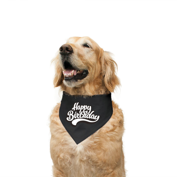 "Happy Birthday" Printed Reversible Bandana for Dogs