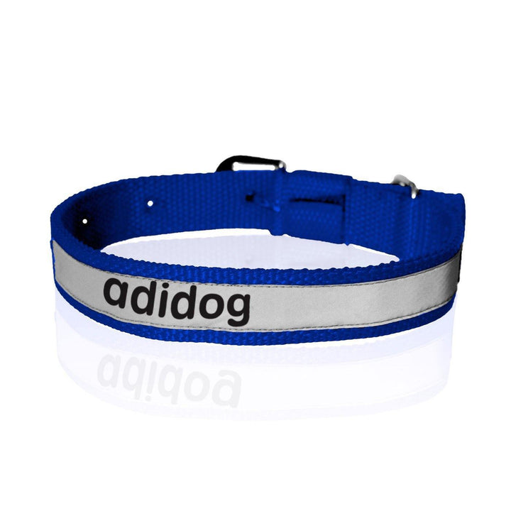 "Adidog" Printed Reflective Nylon Neck Belt Collar for Dogs