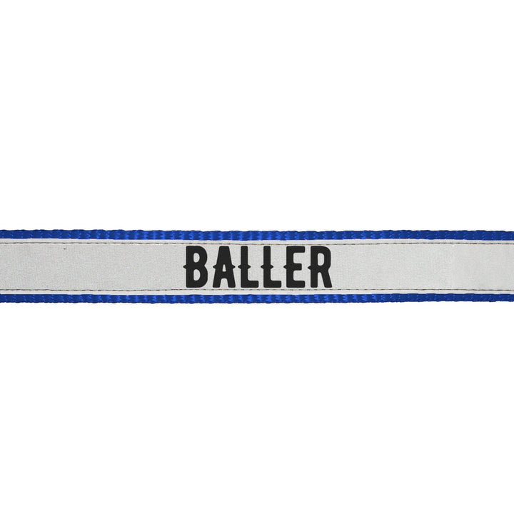"Baller" Printed Reflective Nylon Neck Belt Adjustable Dog Collar