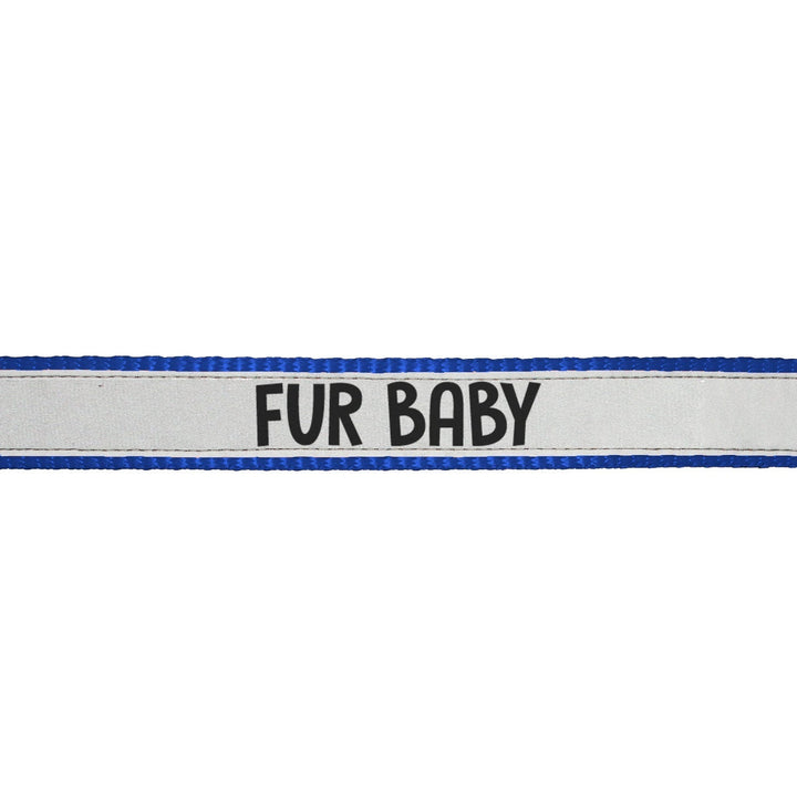 "Fur Baby" Printed Reflective Nylon Neck Belt Adjustable Dog Collar