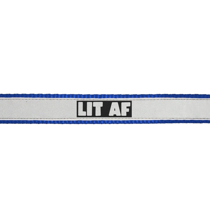 "Lit AF" Printed Reflective Nylon Neck Belt Adjustable Cat Collar