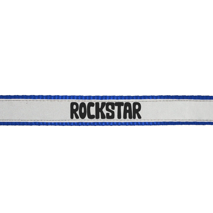 "Rockstar" Printed Reflective Nylon Neck Belt Adjustable Dog Collar