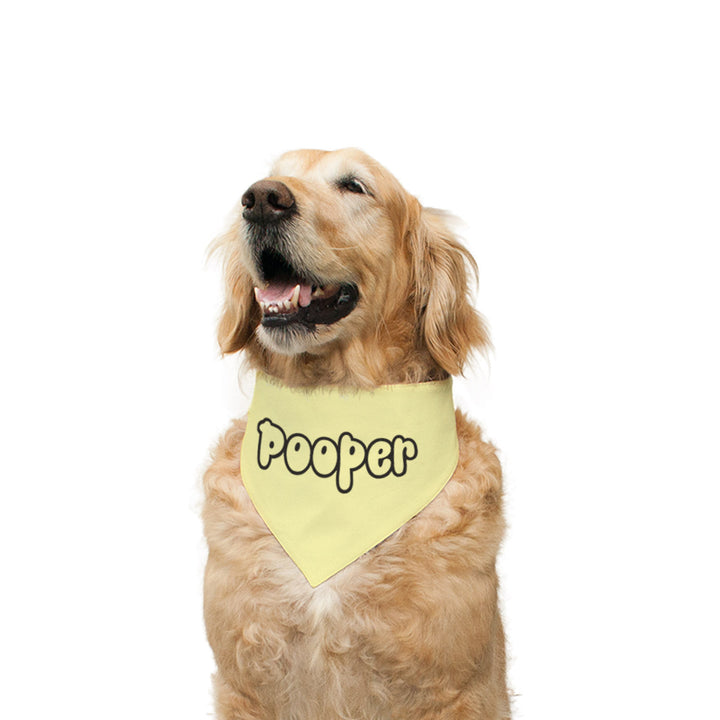"Pooper" Printed Reversible Bandana for Dogs