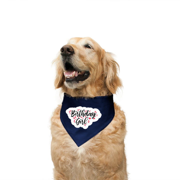 "Birthday Girl" Printed Reversible Bandana for Dogs