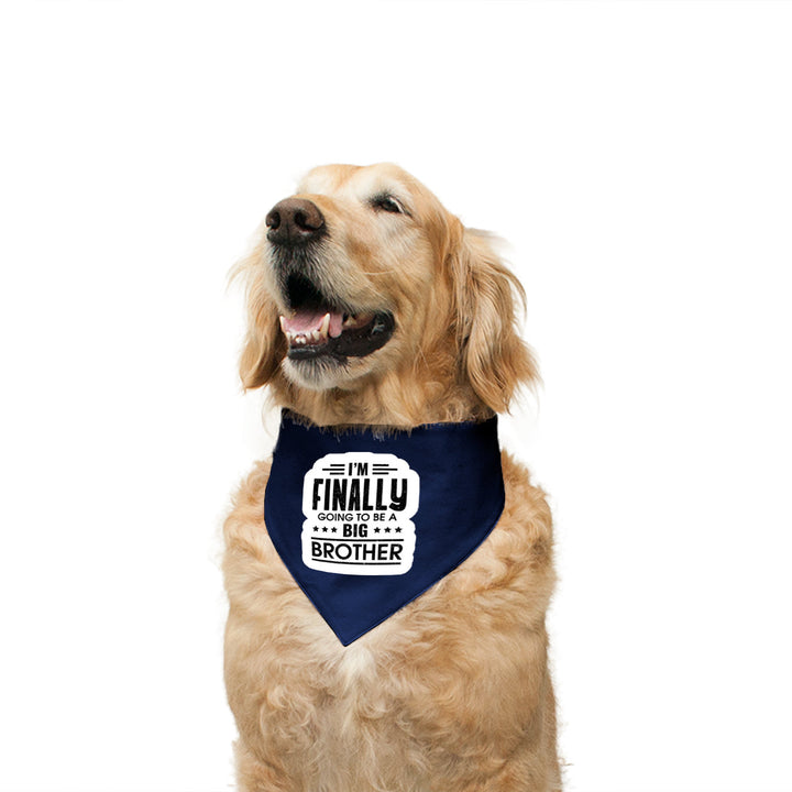 "I'm Finally Going to be a big brother" Printed Reversible Bandana for Dogs