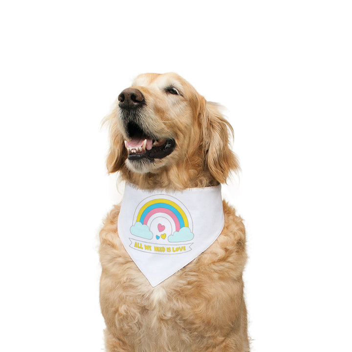 "ALL We Need" Printed Reversible Bandana for Dogs