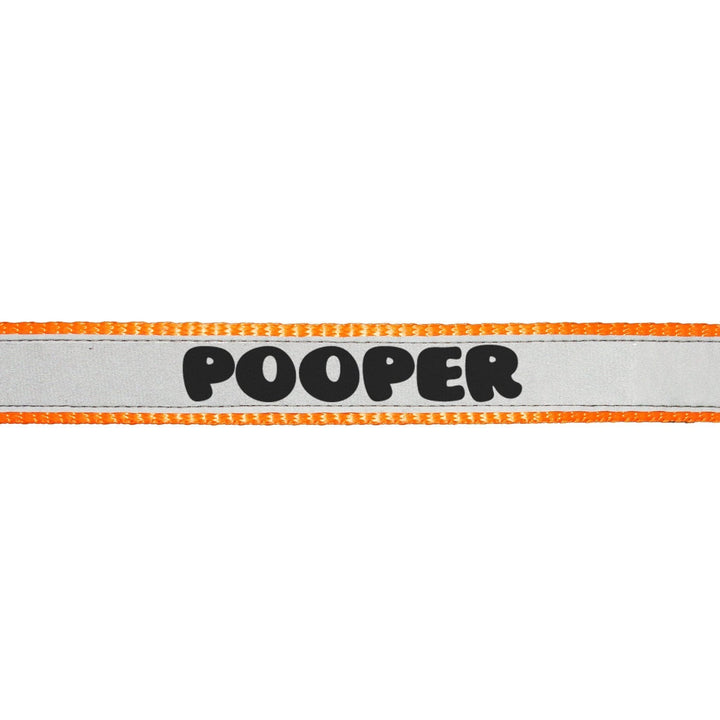 "Pooper" Printed Reflective Nylon Neck Belt Adjustable Cat Collar