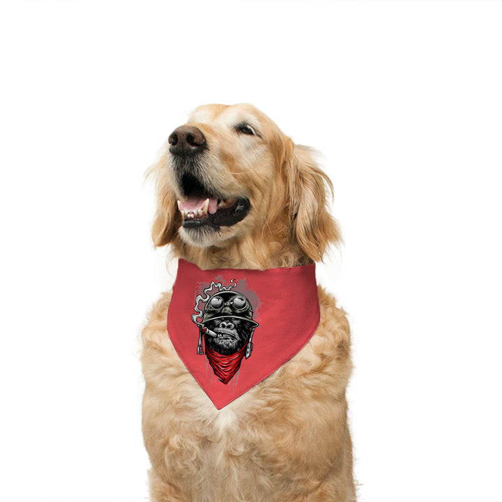 "Ape Of Duty" Printed Reversible Bandana for Dogs