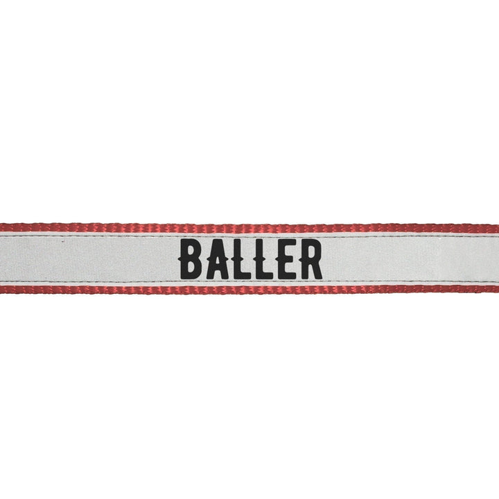 "Baller" Printed Reflective Nylon Neck Belt Adjustable Cat Collar