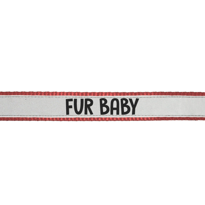 "Fur Baby" Printed Reflective Nylon Neck Belt Adjustable Cat Collar