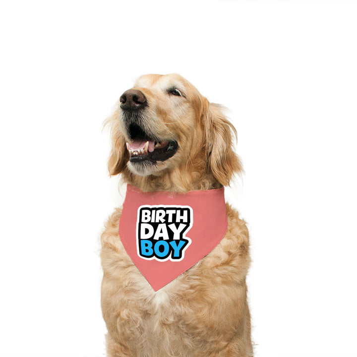 "Birthday Boy Too" Printed Reversible Bandana for Dogs