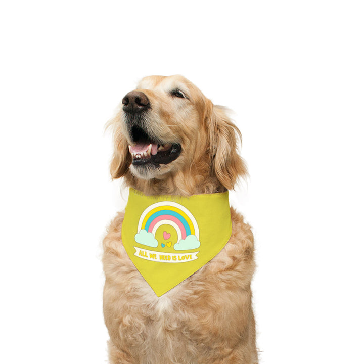 "ALL We Need" Printed Reversible Bandana for Dogs