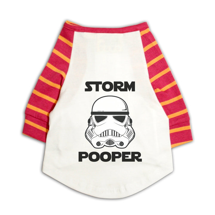 Storm Pooper Striper Raglan Dog Streetwear Tee