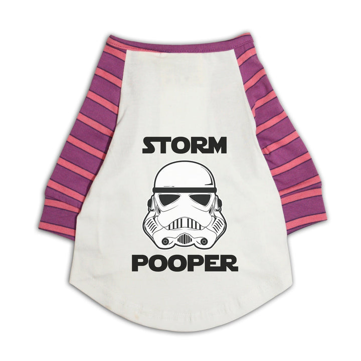 Storm Pooper Striper Raglan Dog Streetwear Tee