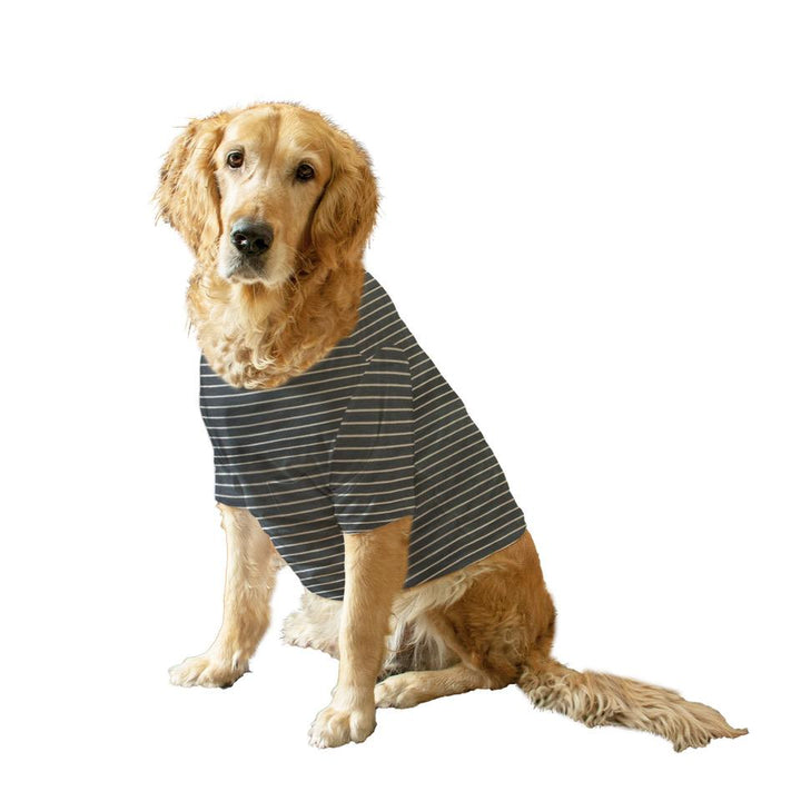 Striped Treat Pocket With Full Sleeves Dog Tee