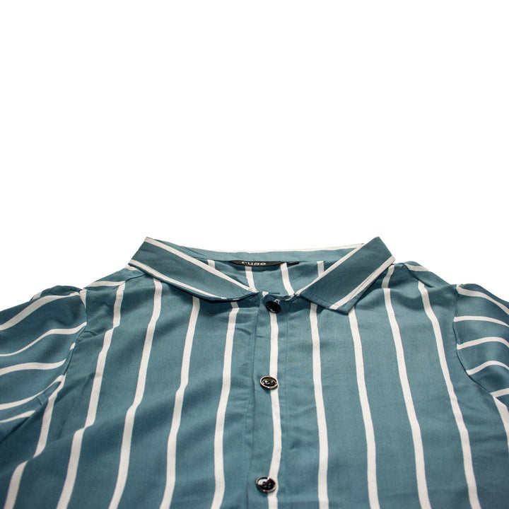 Teal Striper Dog Shirt | SoftTech Fabric