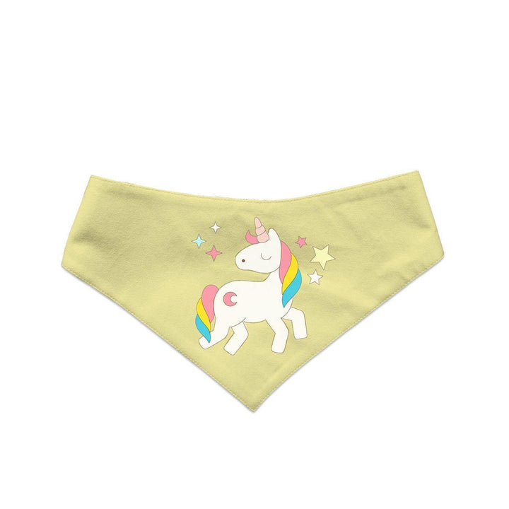 "Unicorn" Printed and Striped Reversible Bandana for Cats