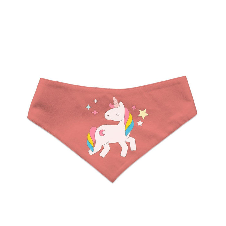 "Unicorn" Printed and Striped Reversible Bandana for Cats