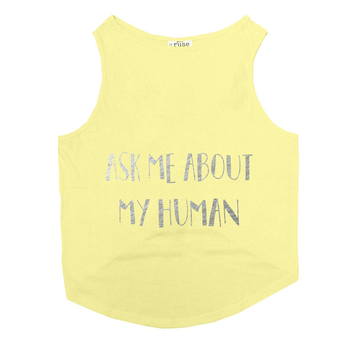 "Ask Me About My Human" Foil Edition Cat Tee
