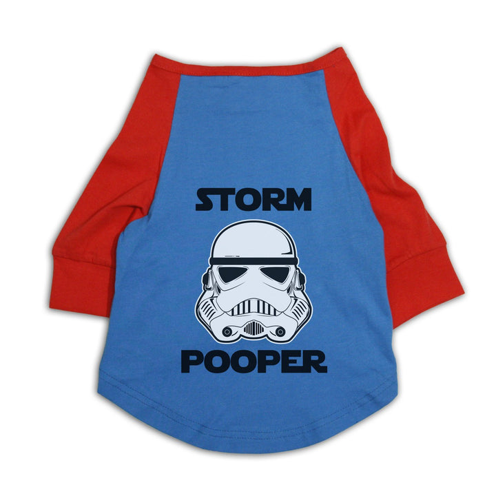 Ruse X-Small  and  Royal Blue and Red Storm Pooper Raglan Cat Streetwear Tee