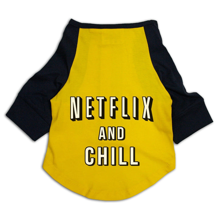 Netflix And Chill Raglan Cat Streetwear Tee