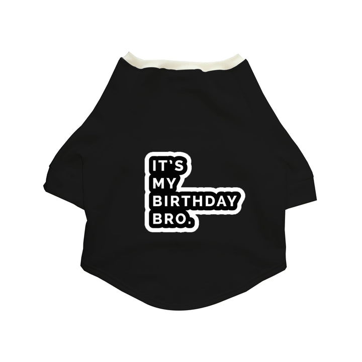 "It's My Birthday Bro" Printed Cat Technical Jacket