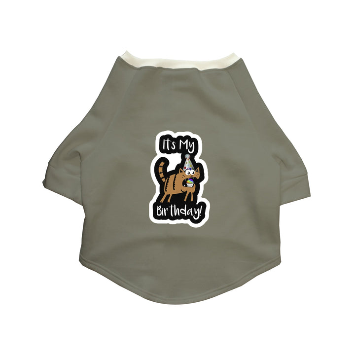 "It's My Birthday!" Printed Cat Technical Jacket
