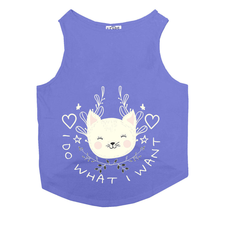 "I Do What I Want" Printed Tank Cat Tee