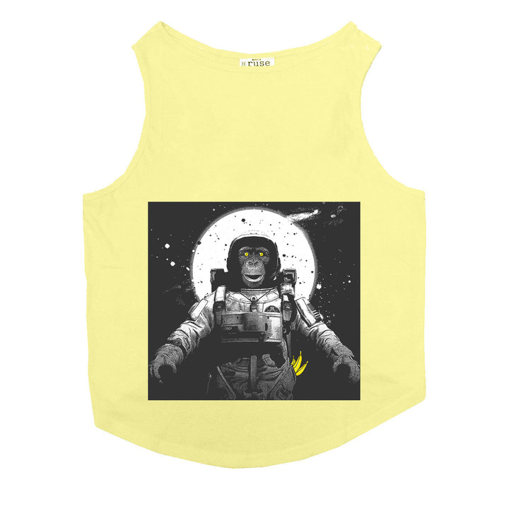 "Astronaut Monkey" Printed Tank Cat Tee
