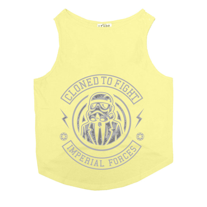"Cloned to Fight" Printed Tank Cat Tee