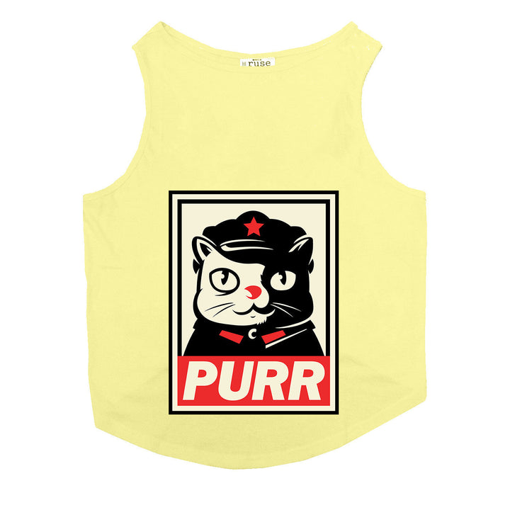 "Purr" Printed Tank Cat Tee