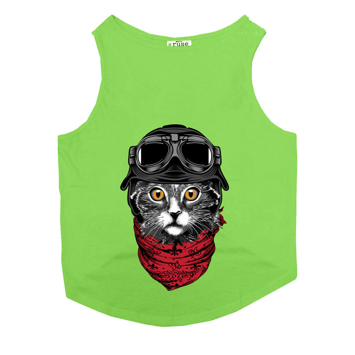 "Rad Cat" Printed Tank Cat Tee