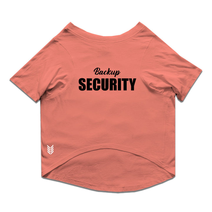 Ruse Basic Crew Neck "Backup Security" Printed Half Sleeves Cat Tee