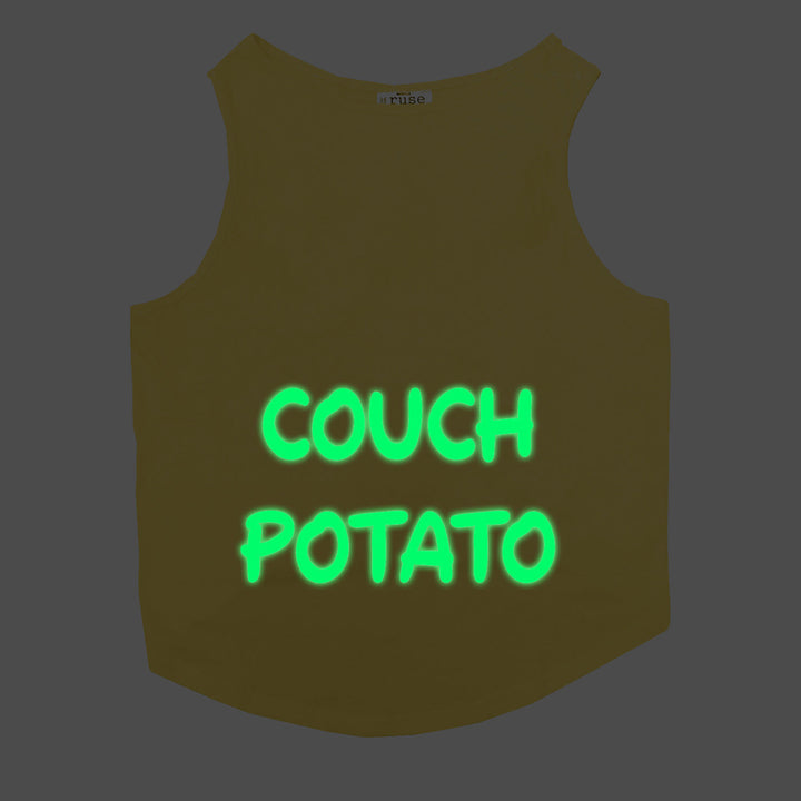 Couch Potato Night Glow Printed Cat Tee